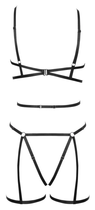 Cottelli Lingerie Harness set čierny