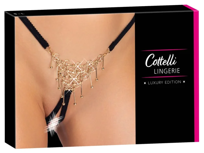 Cottelli Lingerie Tangá - zlatá ozdoba