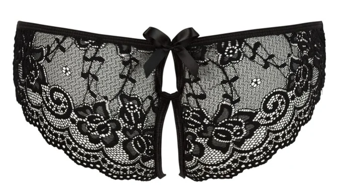 Cottelli Lingerie Čipkové nohavičky čierne S