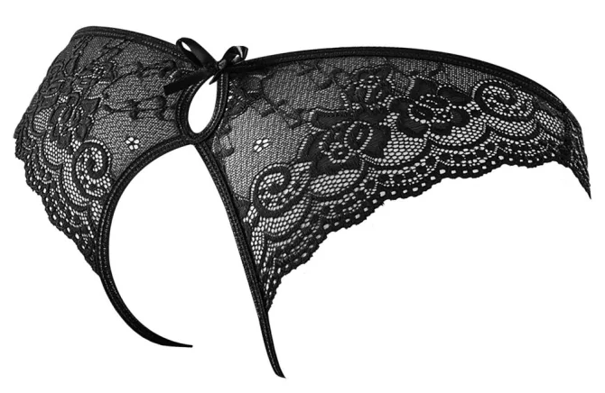 Cottelli Lingerie Čipkové nohavičky čierne