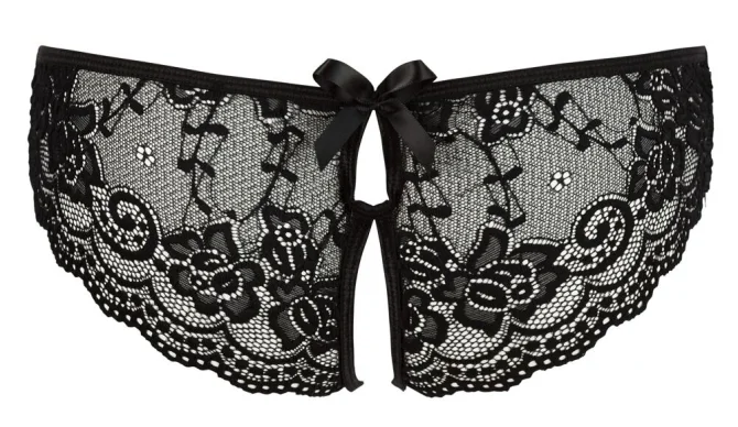 Cottelli Lingerie Čipkové nohavičky čierne