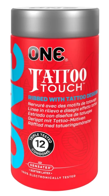 ONE kondómy Tattoo Touch 12 ks