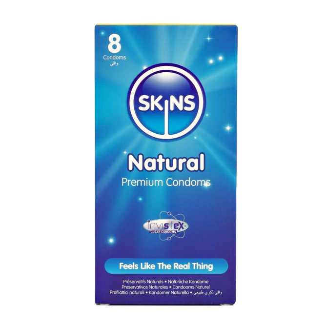 SKINS kondómy Natural 8 ks