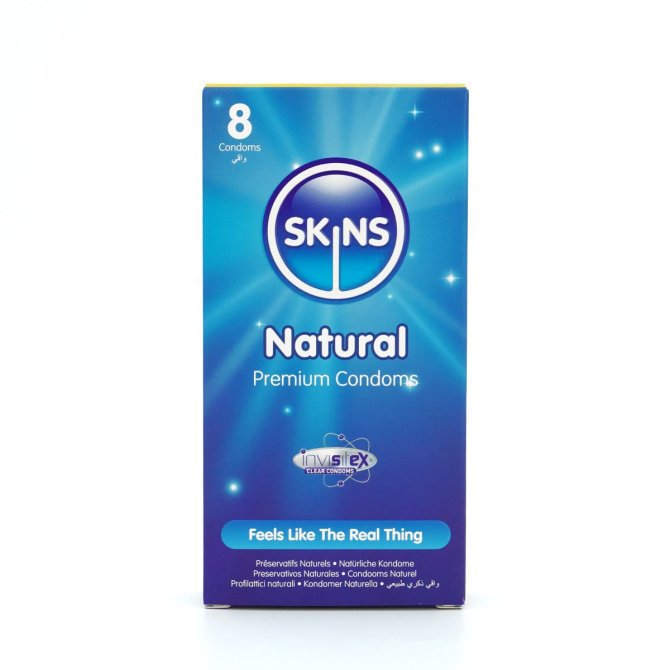 SKINS kondómy Natural 8 ks