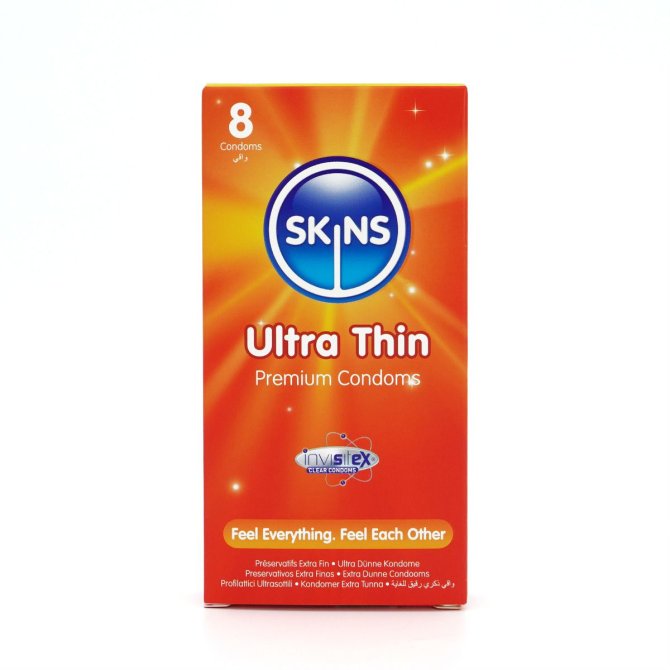 SKINS kondómy Ultra thin 8 ks