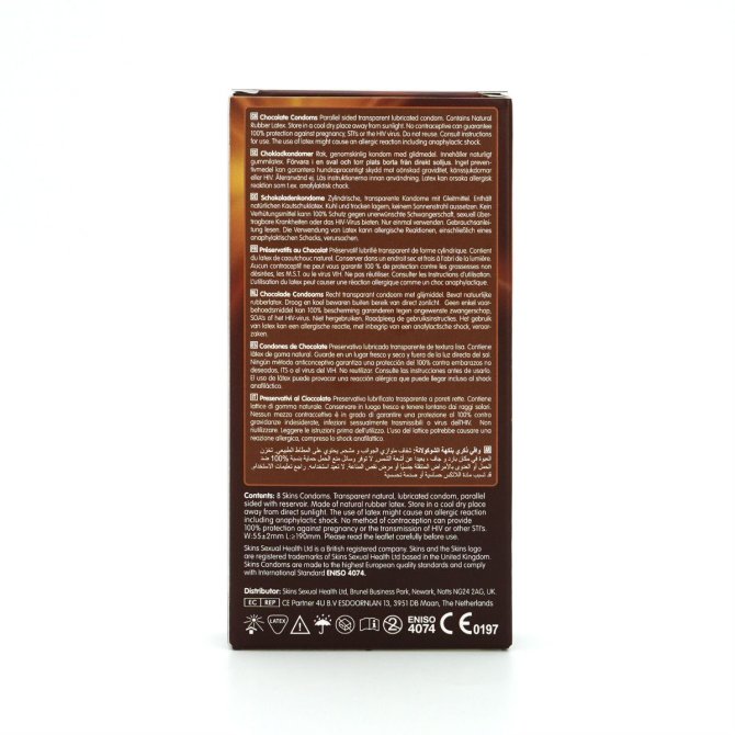 SKINS kondómy Chocolate 8 ks