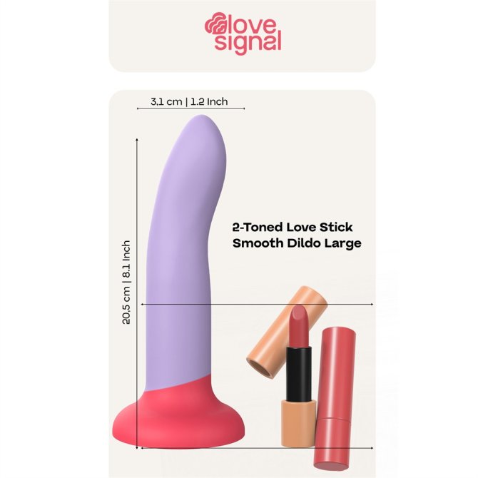 Love Signal dildo s přísavkou L - fialové
