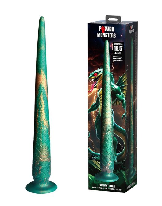 Power Monsters Verdant Titan dildo ve tvaru ocasu draka