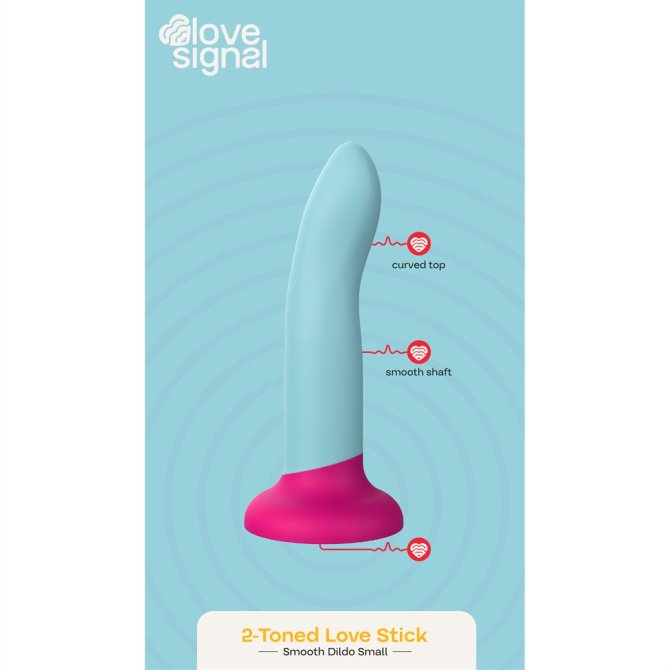 Love Signal dildo s přísavkou S - tyrkysové