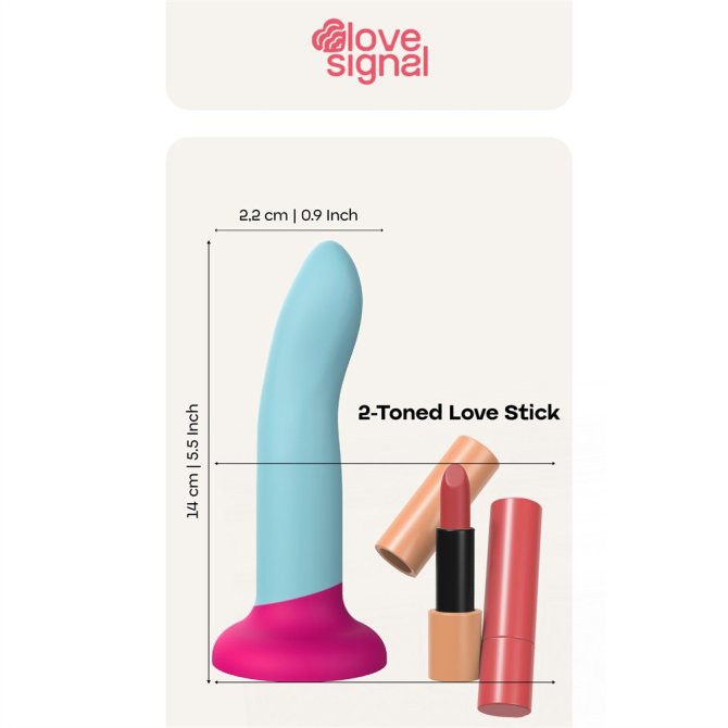 Love Signal dildo s přísavkou S - tyrkysové