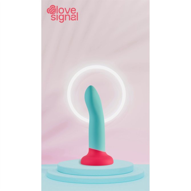 Love Signal dildo s přísavkou S - tyrkysové