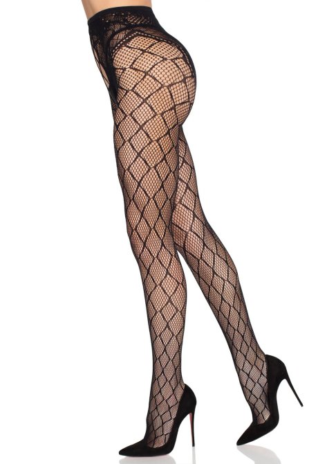 Leg Avenue Net Tights punčocháče - černé