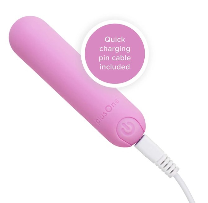 PlusOne Mini vibrátor Secret Spark – soft pink