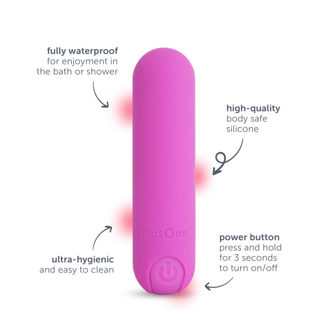 PlusOne Mini vibrátor Secret Spark – soft pink