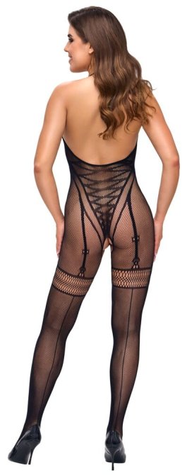 Fantasy by Cottelli Bodystocking odhalující ňadra - černý