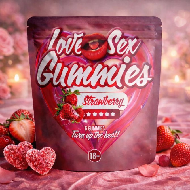 Love Sex Gummies - Strawberry 6 ks (doplněk stravy)