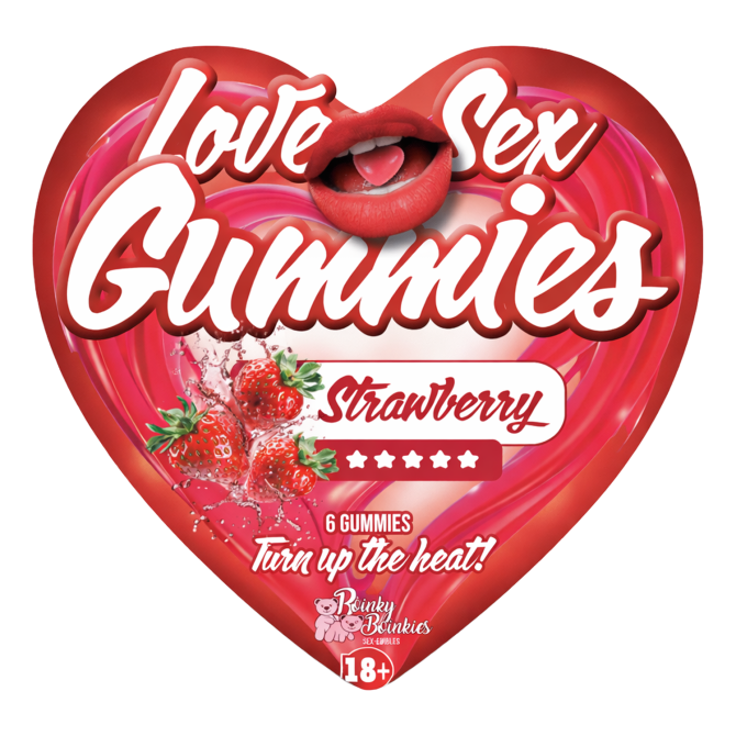 Love Sex Gummies - Strawberry 6 ks (doplněk stravy)
