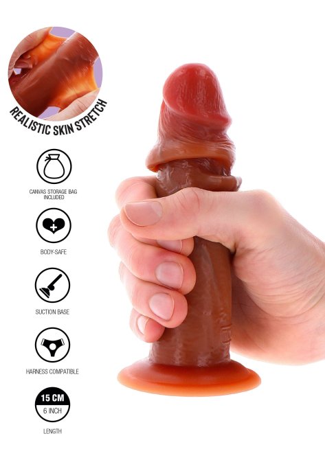 Get Real Silicone Foreskin dildoe 15 cm