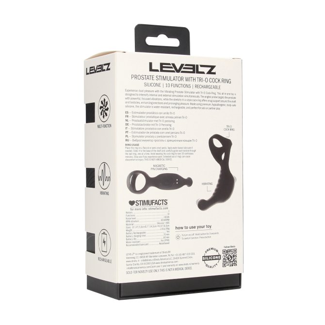 Levelz Erekční kroužek s vibrátorem na perineum
