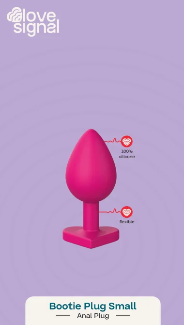 Love Signal  Heart anální kolík S - růžový
