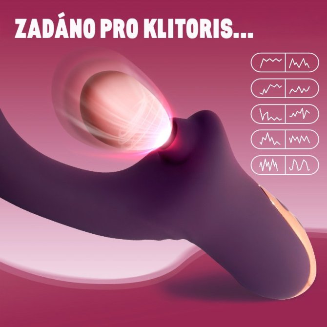 Charlie multifunkční vibrátor fialový