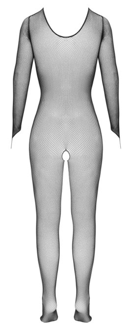Cotteli Bodystocking zo sieťoviny s dlhými rukávmi čierny