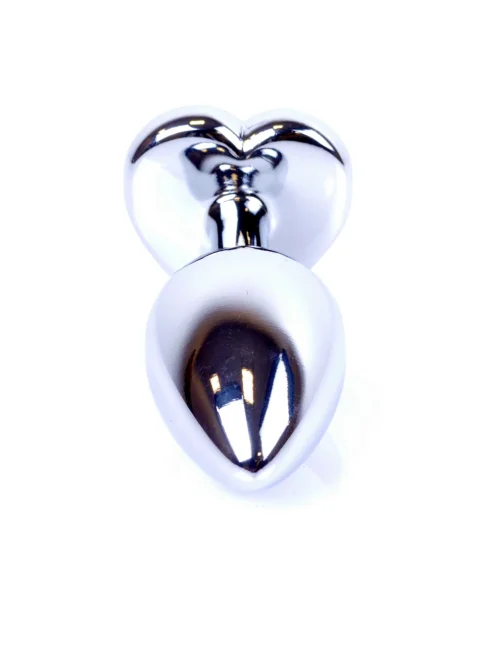 HeavyFun Silver Heart anální kolík se srdíčkem S modrý