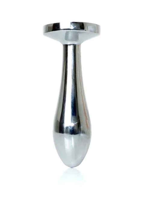 HeavyFun Silver Plug anální kolík s kamínkem S čirý