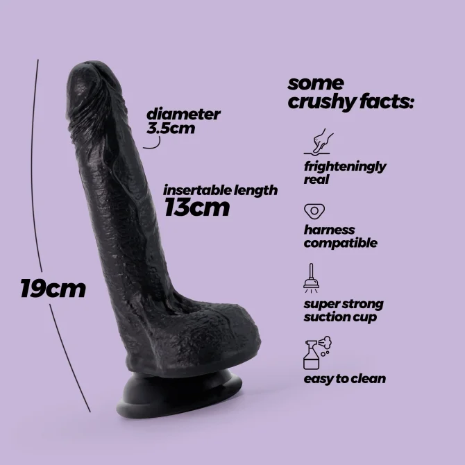 Inviktus silikonové dildo 19 cm černé