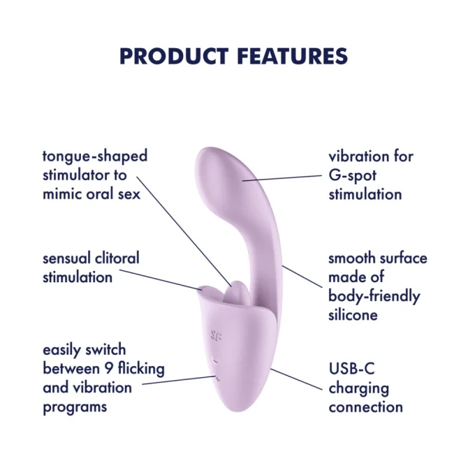 Satisfyer Tongue Expert vibrátor na G-bod a klitoris 2v1