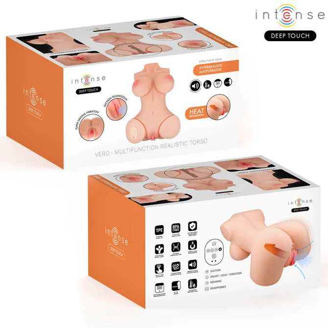 Intense Deep touch Vero vibračný masturbátor - torzo 5,5 kg