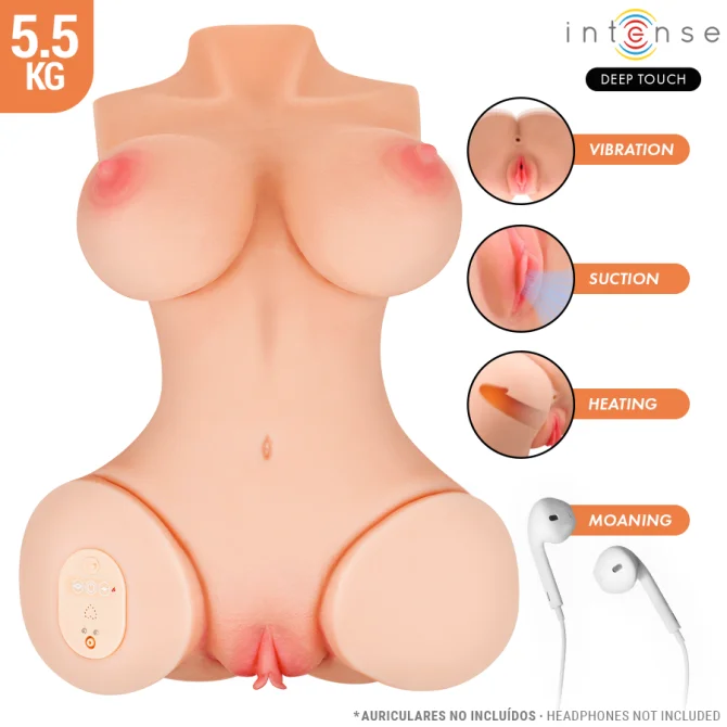 Intense Deep touch Vero vibračný masturbátor - torzo 5,5 kg