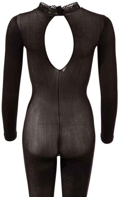 Cottelli Catsuit s dlouhým rukávem - černý