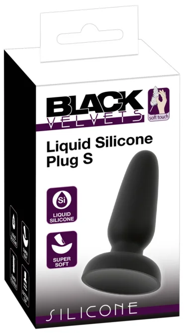 Black Velvets Liquid Silicone anální kolík S