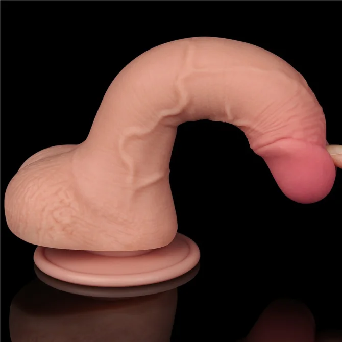 Sliding-skin dildo 19 cm
