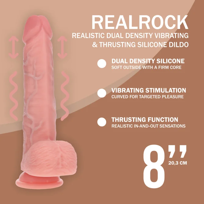 RealRock Dual Density Realistický vibrátor s přirážením 23 cm