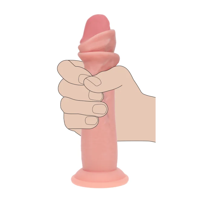 RealRock Dual Density and Sliding realistické dildo 17,4 cm