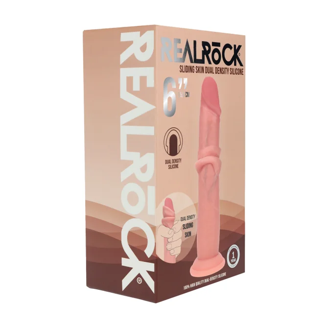 RealRock Dual Density and Sliding realistické dildo 17,4 cm