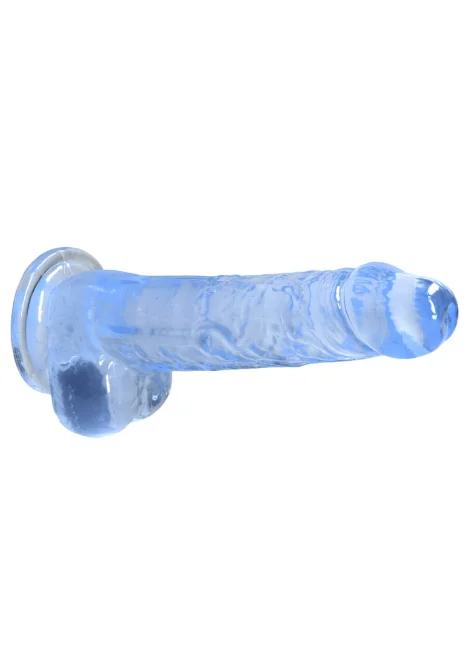 Realrock gelové dildo s přísavkou 21,5 cm modré