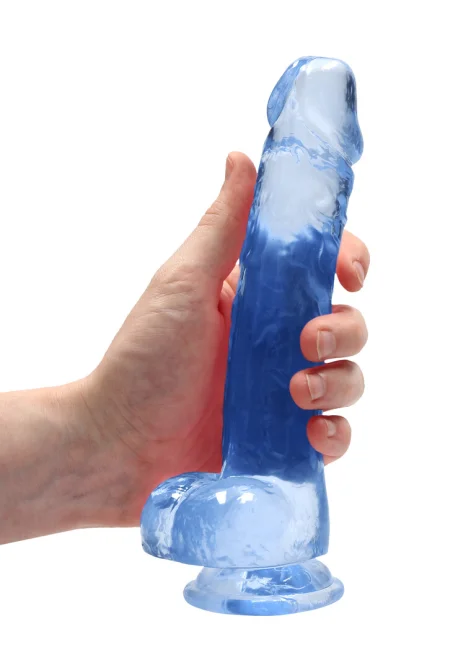 Realrock gelové dildo s přísavkou 21,5 cm modré
