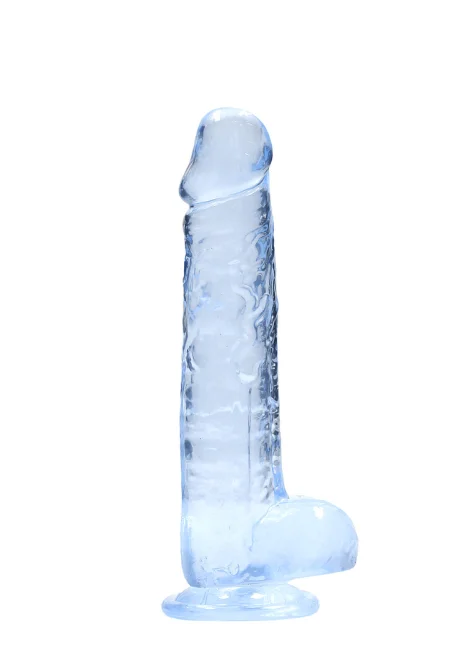 Realrock gelové dildo s přísavkou 21,5 cm modré