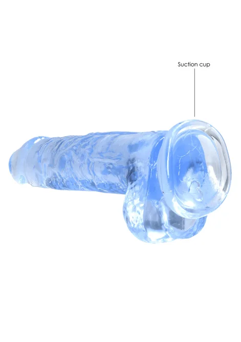 Realrock gelové dildo s přísavkou 21,5 cm modré