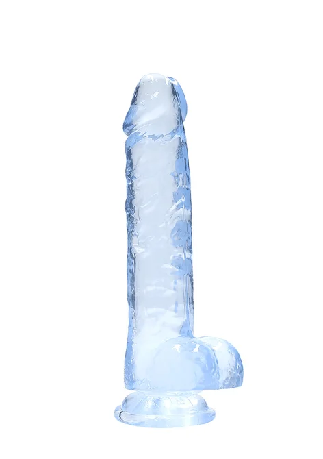 Realrock gelové dildo s přísavkou 21,5 cm modré