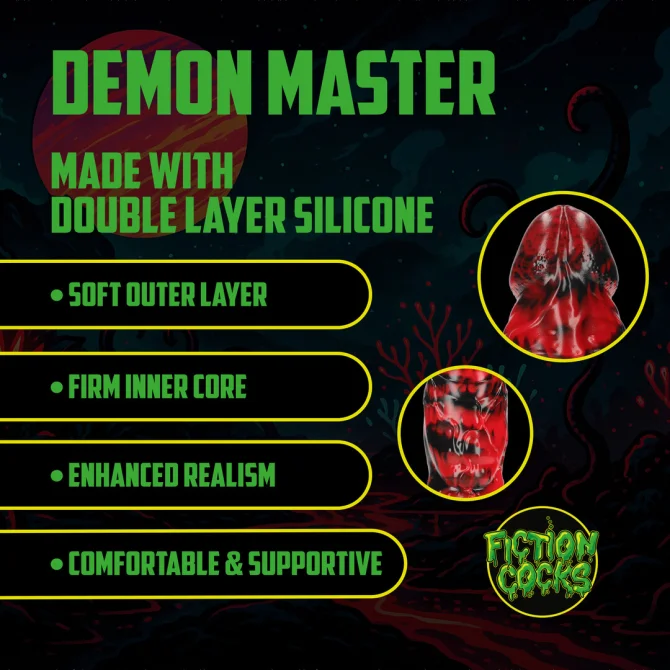 Demon Master dildo červeno-černé