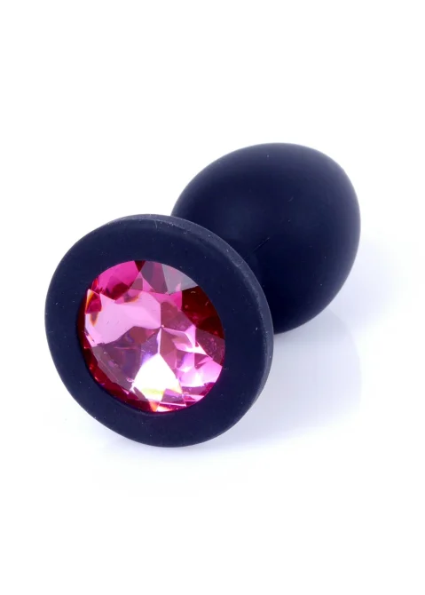 MyLove silikonový anální kolík s kamínkem S růžový
