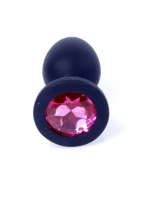 MyLove silikonový anální kolík s kamínkem S růžový