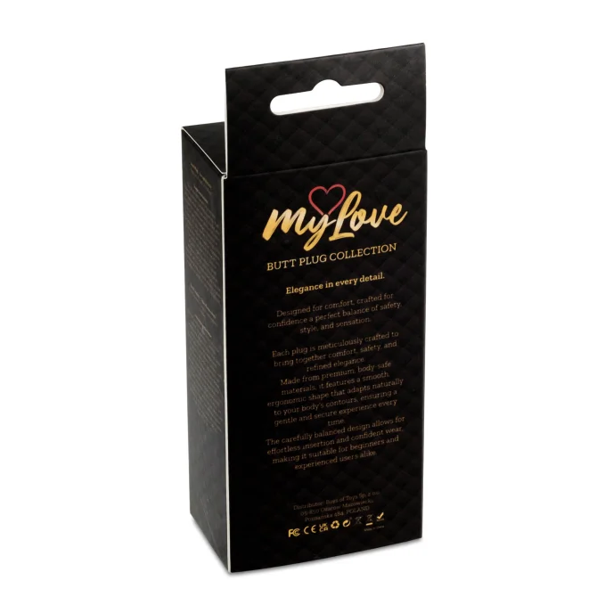 MyLove silikonový anální kolík s kamínkem S růžový