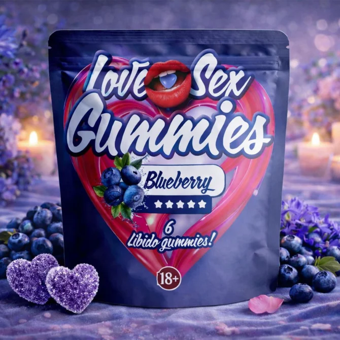 Love Sex Gummies - Blueberry 6 ks (doplněk stravy)