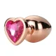 Gleaming Love análny kolík rosegold ružové srdce S