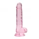 Realrock gélové dildo s prísavkou 17 cm ružové